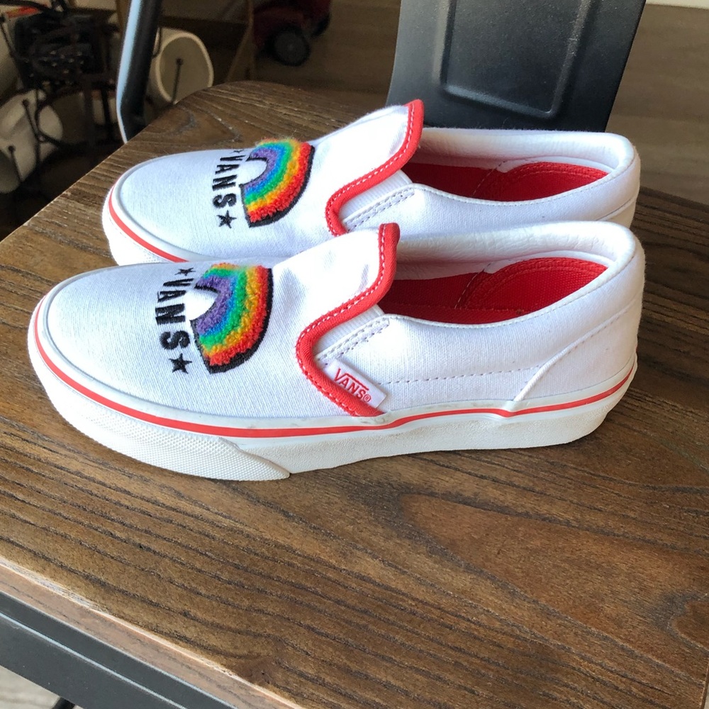 VANS Chenille Rainbow Girls Slip-On Shoes